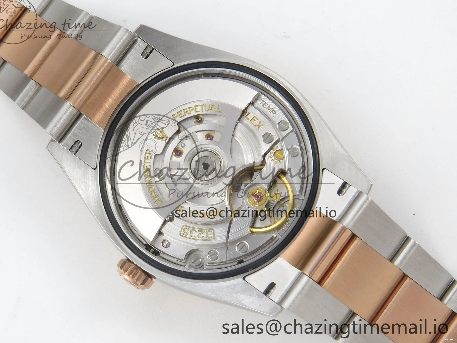 MiroTime 0426 FastDry DateJust 36 SS RG ARF 1:1 Best Edition 904L Steel White MOP Diamonds Dial on Oyster Bracelet SH 57